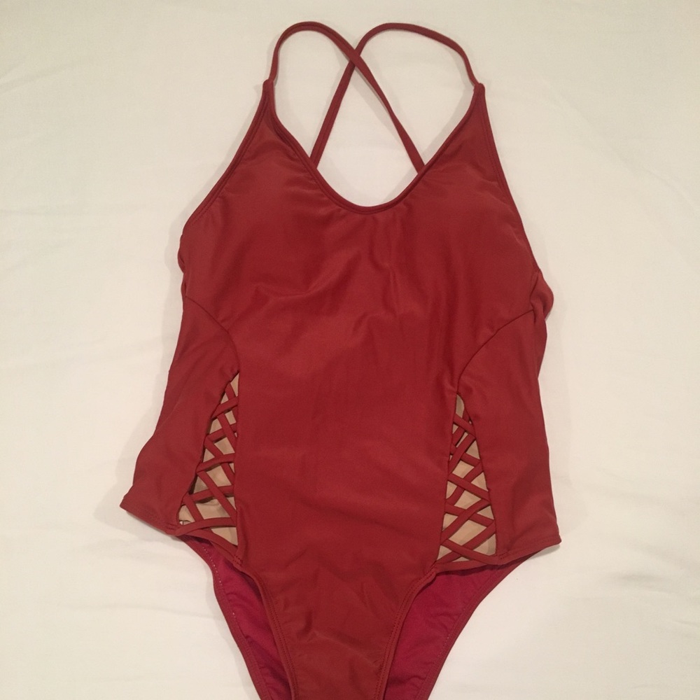 One piece mono-kini swimsuit